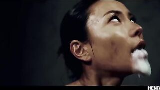 Asian busty babes get their holes filled by horny aliens in a wild scene