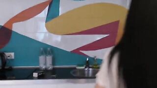 Skinny Asian Teen Skater got her wet holes railed
