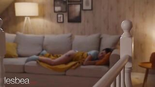 Andrea and Kaira enjoy intimate moments with a vibrator in a sensual scene