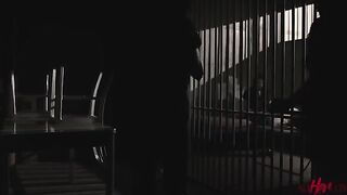 A girl is visiting her friend in a prison setting for a story