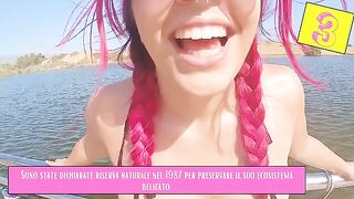 A foreign girl exposed herself at night, an Italian wife by day, documentary style