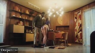 A college girl seduces her mild-mannered tutor in a steamy encounter