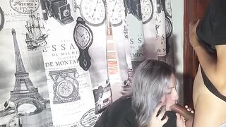 An extremely unfaithful girl gets intimate with her stepbrother while talking to her boyfriend on the phone