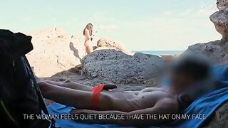 Babe from the beach can't resist a dick in her mouth
