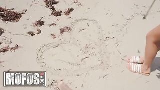 Petite hottie Vina Sky gets banged on the beach