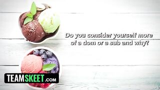 Hot interview with gorgeous Jewelz Blu, ending with a bang for ice cream
