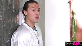 Lulu Chu asks Maria Kazi to taste her stepbrother's cum in this steamy scene