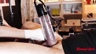 The cock pumping procedure was filmed for the Her Limit channel