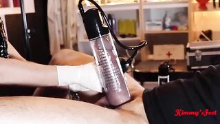The cock pumping procedure was filmed for the Her Limit channel
