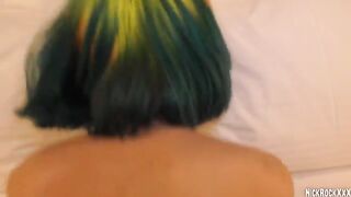 A young punk girl got fucked hard in her tight pussy by a big cock