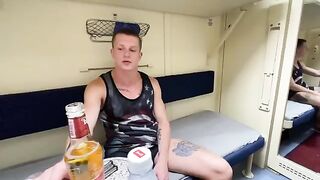 The cute girl was fucked by a charming stranger on the train
