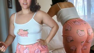 A stepmom with a big ass gets mad at her stepson and massages him