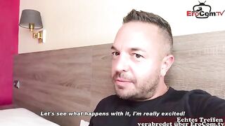 Skinny German MILF picked up for a Sexdate without a condom in POV