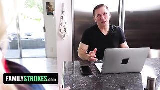 Stepdad bangs petite stepdaughter Chloe Rose hard every day