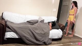 The best way to get rid of a husband is to get fucked on the couch