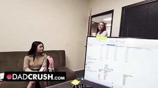 Pervert stepdad fucked his stepdaughter and her friend in a taboo scene