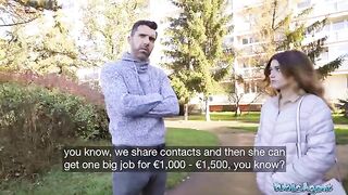 Public Agent Cheating Wife Andrea Lapiedra Gets Fucked on the Street for Cash