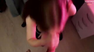 A cute girl seduced her roommate by showing her sexy legs