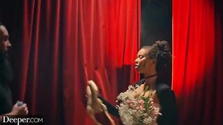 Kinky burlesque dancer Kira gets creampied after party by enigmatic figure