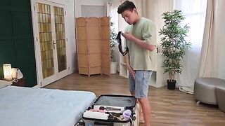 I catch my foreign friend masturbating in my panty and I get fucked hard