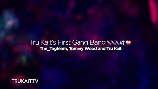 First gang bang for the gorgeous Latina girl Tru Kait