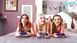 My step sister took my PS5, so I fucked her and her friends