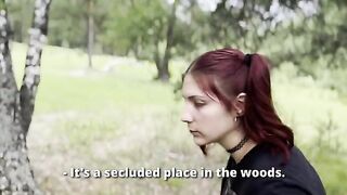 A hot girl got lost in the forest and I helped her sexually
