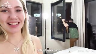 Real behind the scenes of porn shooting with sexy vlog