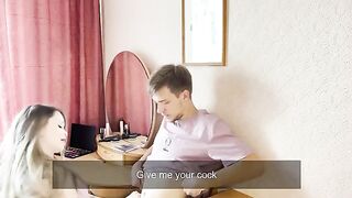 Skinny teen Polly Dollie gets creampied before the party