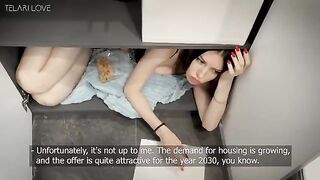 The luxury girl tried to extend the wardrobe lease