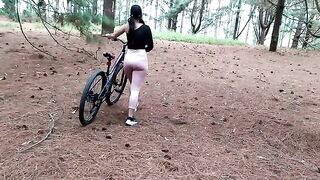 A bike ride turned into a steamy encounter in the forest with a new friend
