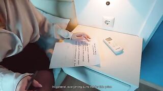 The girl did not read the lease and paid with her pussy