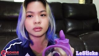 A naughty Filipino girl plays with her pussy using a vibrator