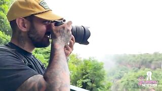 Waterfall sex with my skinny girlfriend - outdoor fucking fun with SammmNextDoor!
