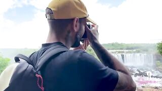 Waterfall sex with my skinny girlfriend - outdoor fucking fun with SammmNextDoor!