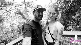 Waterfall sex with my skinny girlfriend - outdoor fucking fun with SammmNextDoor!