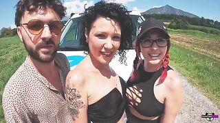Two Italian couples have a passionate foursome in their camper
