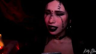 The evil witch cast a spell on a man with a huge cock - Katty Blake