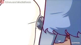 The animated treasure hunt ends with a hot hentai ending