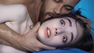A shy girl gets a dick in her pussy by daddy with extreme force