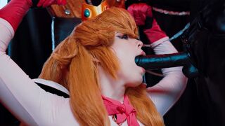 Bowser fucked Princess Peach hard with his huge BBC in a steamy xcross scene