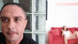 I caught my stepmom jerking off, so I pulled my dick out too and fucked her wet pussy