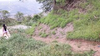 Spying for a fitness Latina MILF with a big ass while she’s running