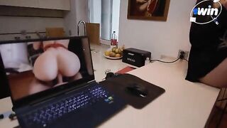 The cute 18 y.o. babe agrees to sex for fixing her laptop