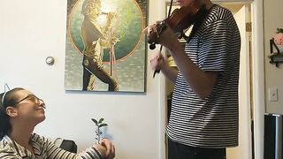 Couple’s passionate violin practice turns into intense action