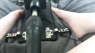 A girl got her pussy smashed by a machine to reach orgasm