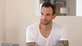 Tattooed Frenchman and hot Latina Eliza Ibarra have sensual sex