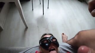 Babe fucked in her ass and mouth, hot rimming action