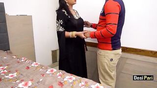 Desi Pari seduced her step-cousin brother to fuck her with Hindi dirt