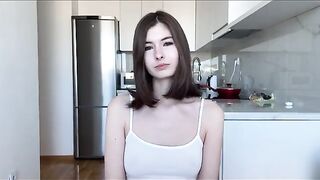 The neighbor wanted sex and the condom was lost in her pussy